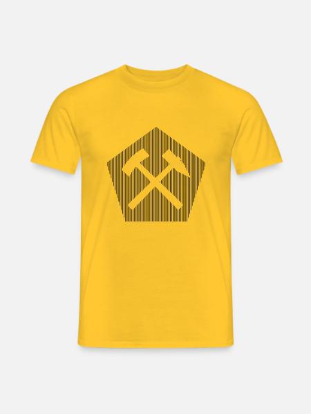 Erzgebirge Hammer - Männer T-Shirt - Gelb