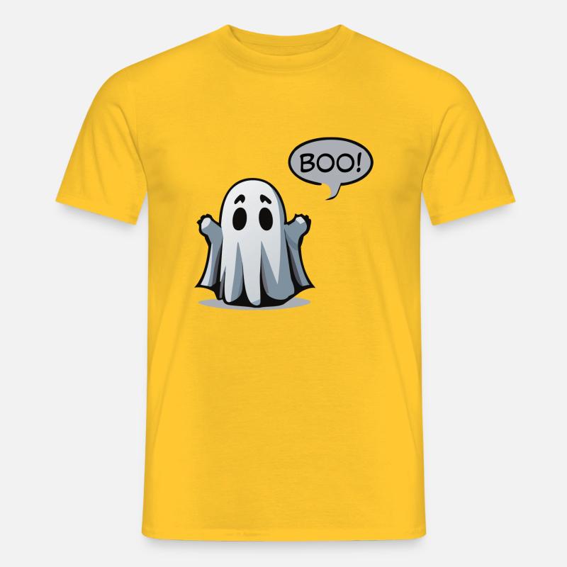 Spooky Ghostly Boo! - Spooky ghost design - Men's T-shirt - yellow