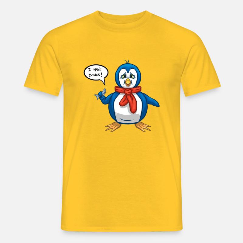 Pinguin - Männer T-Shirt - Gelb