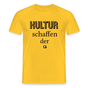 Travailleuse culturelle - T-shirt homme - jaune - Devant - AI Model Male 178 dark (178cm)
