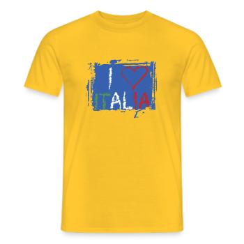 Italia - T-shirt homme - jaune - Devant - AI Model Male 178 dark (178cm)