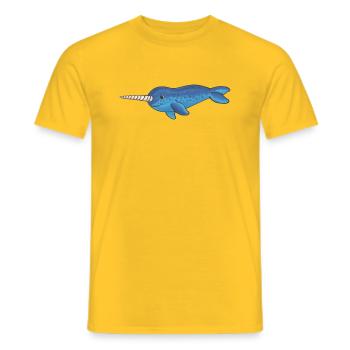 colorful narwhal - Men's T-Shirt - yellow - Front - AI Model Male 178 dark (178cm)