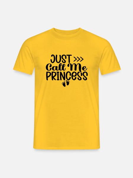 Appelez-moi simplement princesse - T-shirt homme - jaune