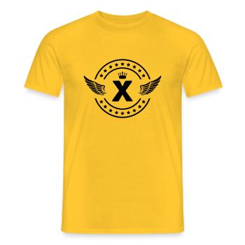 Armoiries X - T-shirt homme - jaune - Devant - AI Model Male 178 dark (178cm)