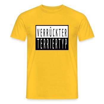 geschenkidee geburtstag bachhund terrier - Männer T-Shirt - Gelb - Vorne - AI Model Male 178 dark (178cm)