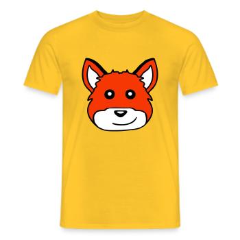 Fuchs Rotfuchs Wildes Tier Schlauer Wald Bewohner - Männer T-Shirt - Gelb - Vorne - AI Model Male 178 dark (178cm)