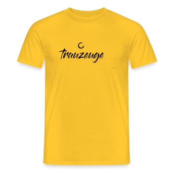 Trauzeuge - Männer T-Shirt - Gelb - Vorne - AI Model Male 178 dark (178cm)