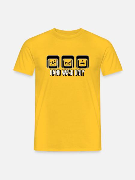 Hand Wash Only ! - Men's T-Shirt - yellow