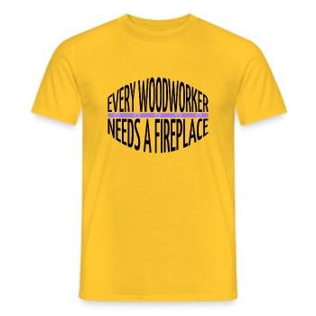 charpentier drôle blogueur génial plombier charpentier - T-shirt homme - jaune - Devant - AI Model Male 178 dark (178cm)