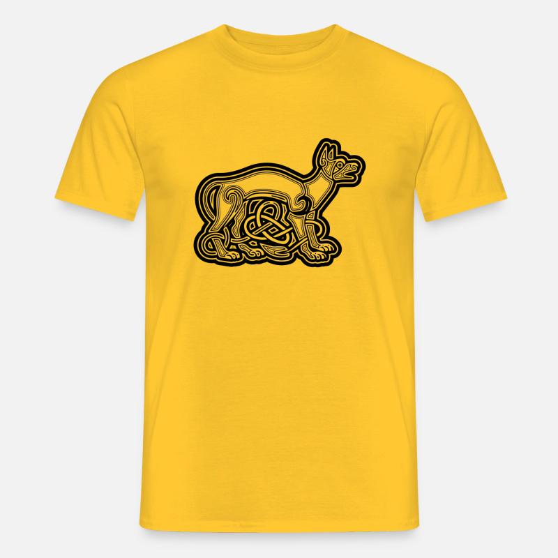 Wikingerhund - Männer T-Shirt - Gelb
