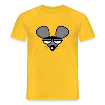 Maus Guckt Böse Wütend Frustriert Sauer Aggressiv - Männer T-Shirt - Gelb - Vorne - AI Model Male 178 dark (178cm)