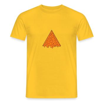 triangle grime - Men's T-Shirt - yellow - Front - AI Model Male 178 dark (178cm)