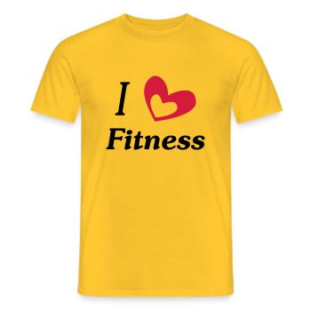 j'aime le fitness - T-shirt homme - jaune - Devant - AI Model Male 178 dark (178cm)