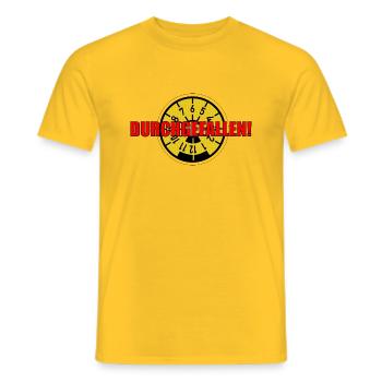 TÜV - schon wieder durchgefallen! - Männer T-Shirt - Gelb - Vorne - AI Model Male 178 dark (178cm)