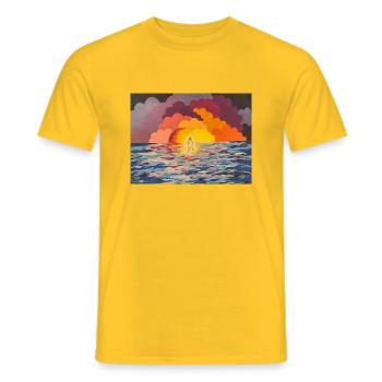 Walk on Water - Men's T-Shirt - yellow - Front - AI Model Male 178 dark (178cm)