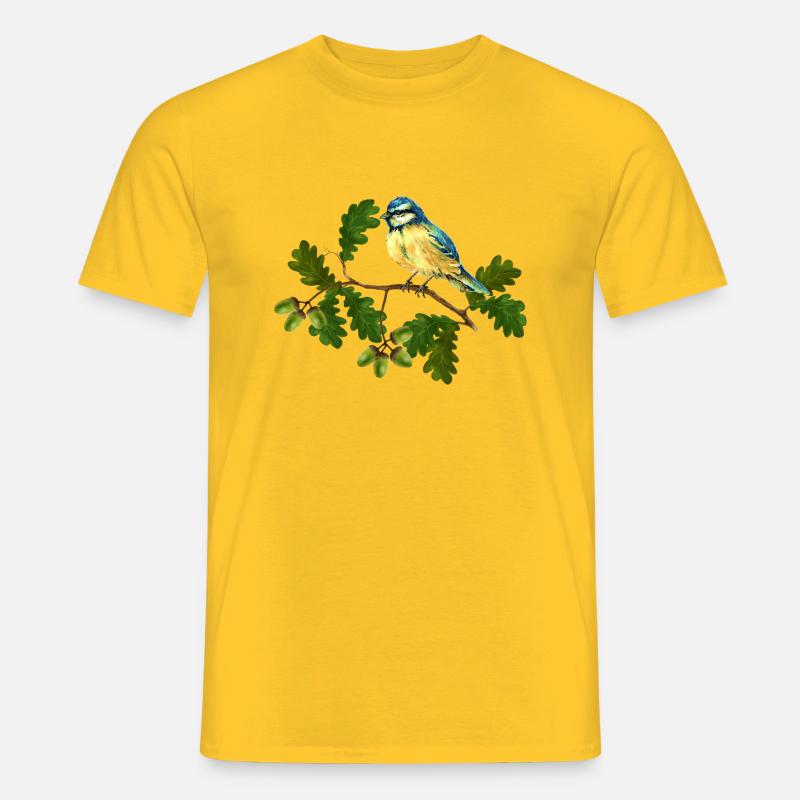 Bunter Vogel - Männer T-Shirt - Gelb