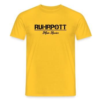 Ruhrpott - Mein Revier - Männer T-Shirt - Gelb - Vorne - AI Model Male 178 dark (178cm)