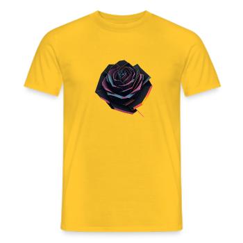 Abstract Rose - Men's T-Shirt - yellow - Front - AI Model Male 178 dark (178cm)
