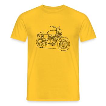 Motorrad - Männer T-Shirt - Gelb - Vorne - AI Model Male 178 dark (178cm)