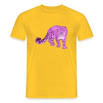 The pink Panther - Men's T-Shirt - yellow - Front - AI Model Male 178 dark (178cm)