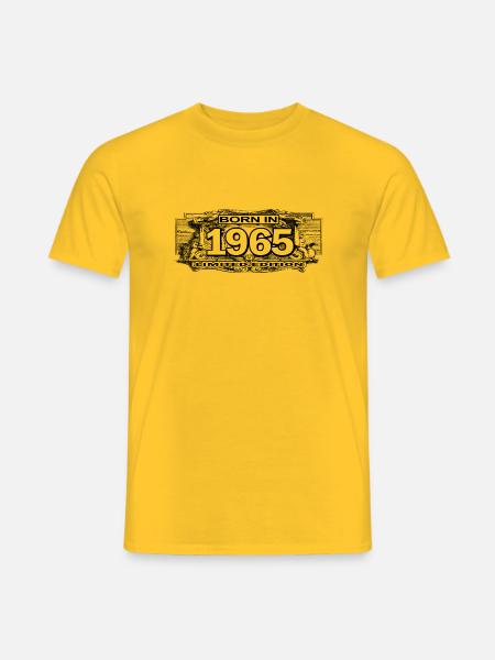 né en 1965 - T-shirt homme - jaune