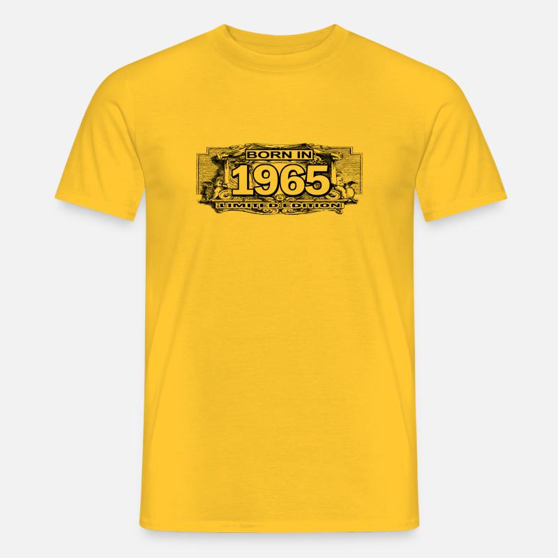 geboren 1965 - Männer T-Shirt - Gelb