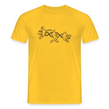 Club de basket-ball Amateurs de basket-ball Joueurs de basket-ball - T-shirt homme - jaune - Devant - AI Model Male 178 dark (178cm)