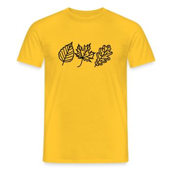 leaves 39 - Männer T-Shirt - Gelb - Vorne - AI Model Male 178 dark (178cm)