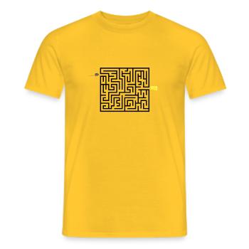 Labyrinth - Männer T-Shirt - Gelb - Vorne - AI Model Male 178 dark (178cm)