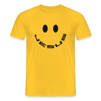 Jésus - T-shirt homme - jaune - Devant - AI Model Male 178 dark (178cm)