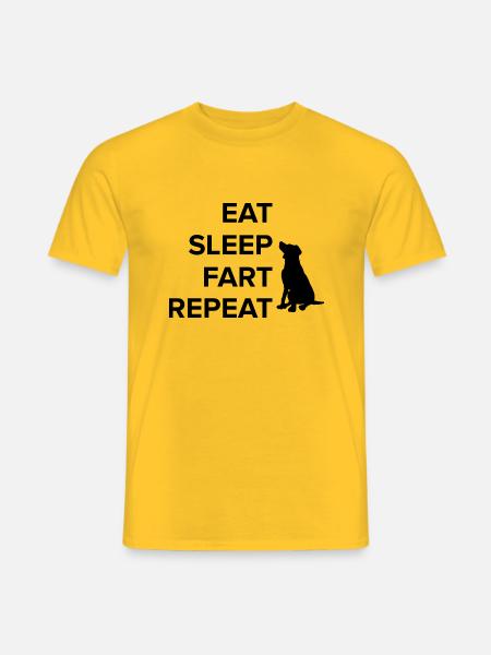 Dog Hund - Männer T-Shirt - Gelb
