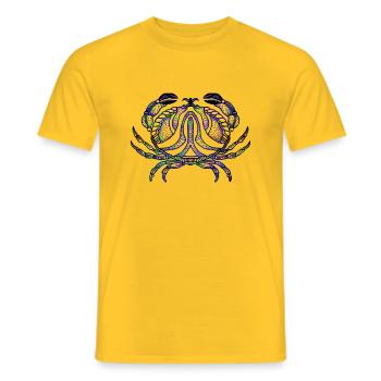Krebs - Männer T-Shirt - Gelb - Vorne - AI Model Male 178 dark (178cm)