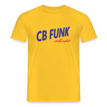 CB Funk verbindet - Männer T-Shirt - Gelb - Vorne - AI Model Male 178 dark (178cm)