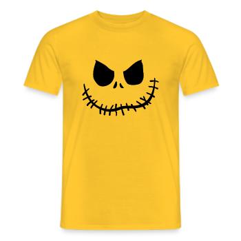 Visage citrouille Bébé Enfants Costume d’Halloween - T-shirt homme - jaune - Devant - AI Model Male 178 dark (178cm)