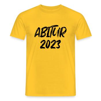 Abitur 2023 - Männer T-Shirt - Gelb - Vorne - AI Model Male 178 dark (178cm)