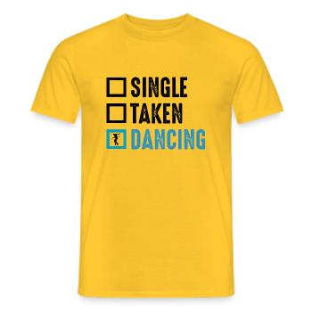 Danse Musique de danse - T-shirt homme - jaune - Devant - AI Model Male 178 dark (178cm)