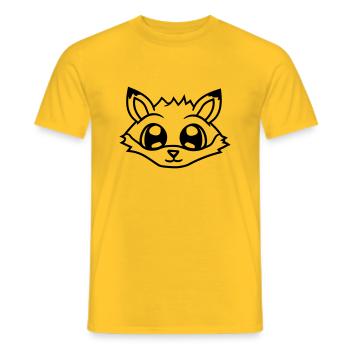 Fuchs Rotfuchs Wildes Tier Schlauer Wald Bewohner - Männer T-Shirt - Gelb - Vorne - AI Model Male 178 dark (178cm)