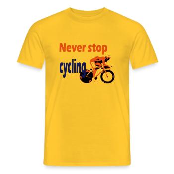 Radfahren - Männer T-Shirt - Gelb - Vorne - AI Model Male 178 dark (178cm)