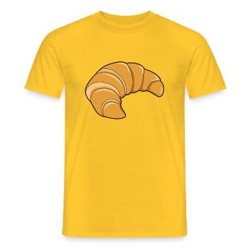 Croissant - T-shirt homme - jaune - Devant - AI Model Male 178 dark (178cm)