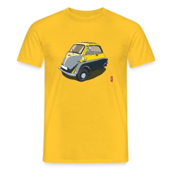 Oldtimer Isetta - T-shirt homme - jaune - Devant - AI Model Male 178 dark (178cm)