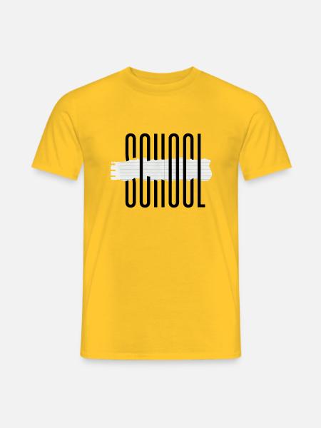 School - Männer T-Shirt - Gelb