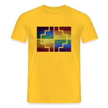Geometrics - Men's T-Shirt - yellow - Front - AI Model Male 178 dark (178cm)