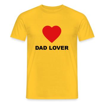 Mignon design « Dad Lover » pour vous - T-shirt homme - jaune - Devant - AI Model Male 178 dark (178cm)