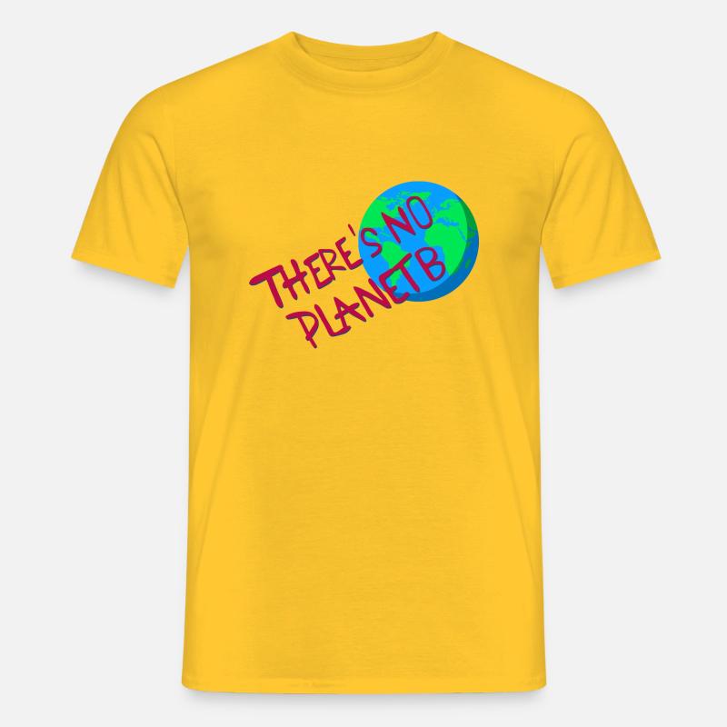 Planet Erde - Klimaschutz Slogan - Männer T-Shirt - Gelb