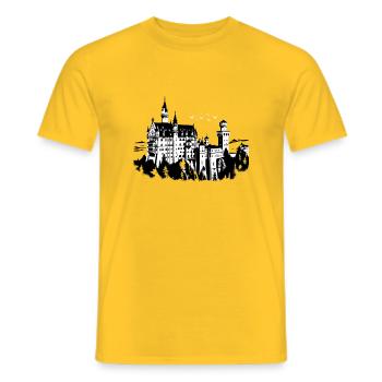 Neuschwanstein Castle - Men's T-Shirt - yellow - Front - AI Model Male 178 dark (178cm)