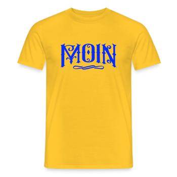 moin - Men's T-Shirt - yellow - Front - AI Model Male 178 dark (178cm)
