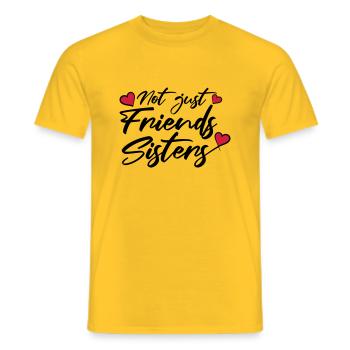 Hearts Friends Sisters - Men's T-Shirt - yellow - Front - AI Model Male 178 dark (178cm)