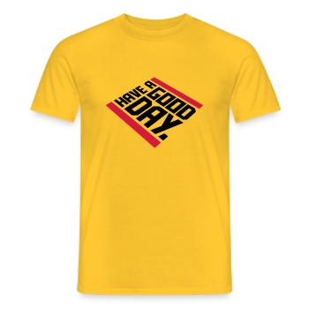 Bonne journée - T-shirt homme - jaune - Devant - AI Model Male 178 dark (178cm)