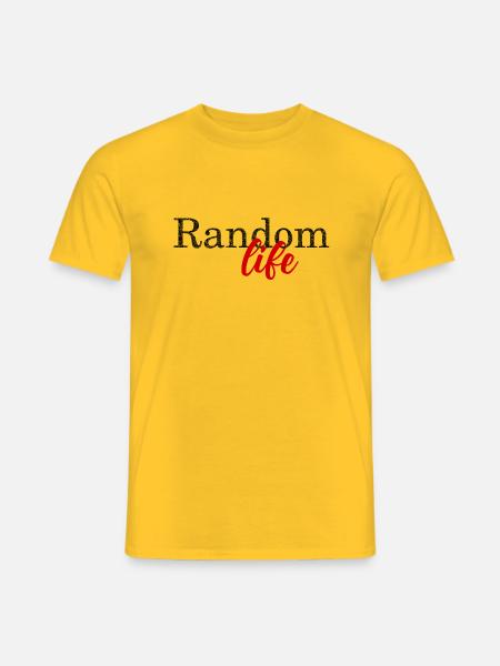 Zufälliges Leben - Männer T-Shirt - Gelb