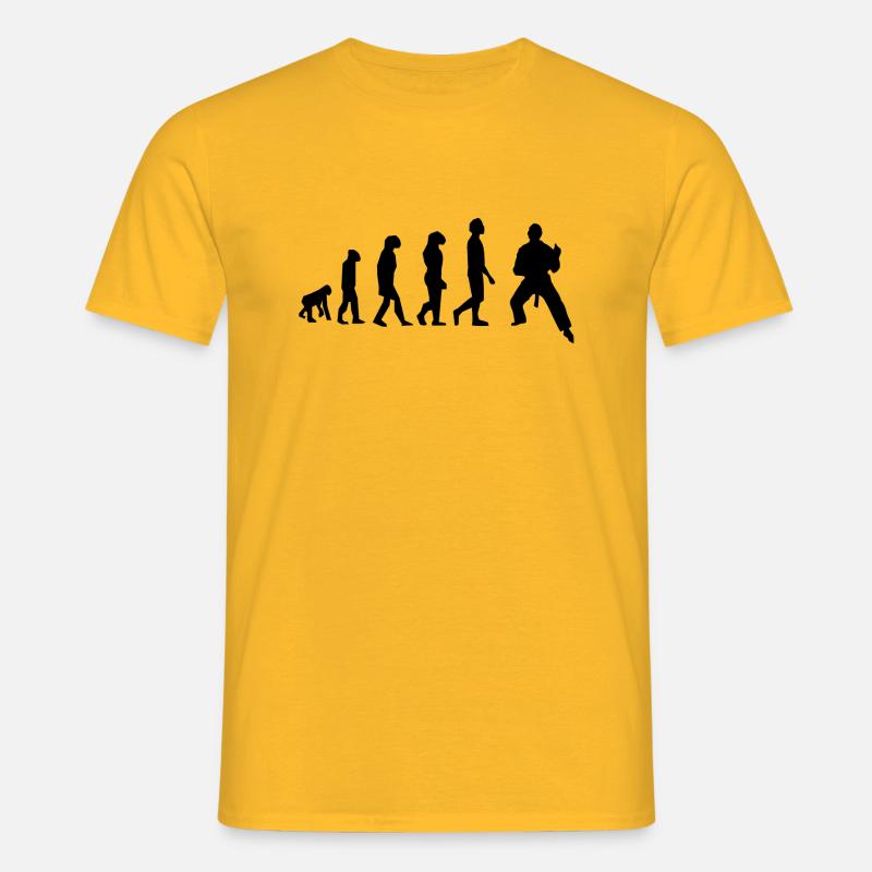 Evolution der Kampfkünste - Männer T-Shirt - Gelb